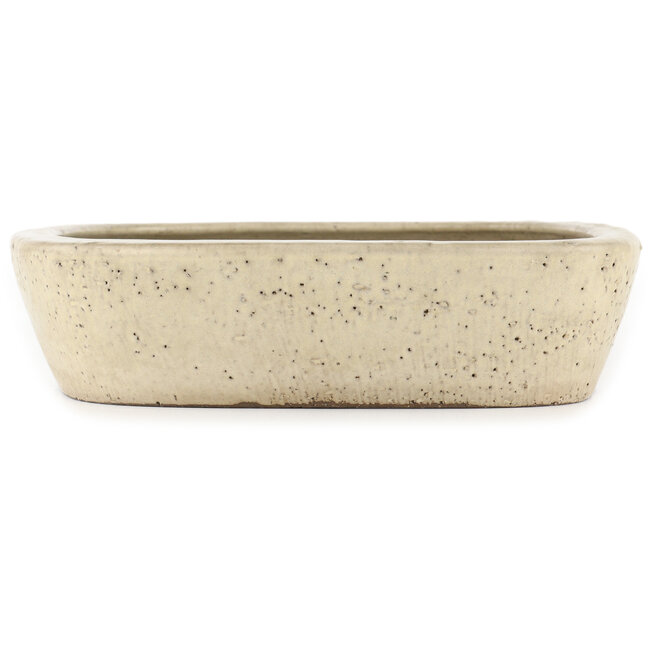 Rechthoekige gebroken witte bonsaipot van Shuhou - 417 x 321 x 82 mm