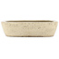Rectangular off-white bonsai pot by Shuhou - 417 x 321 x 82 mm