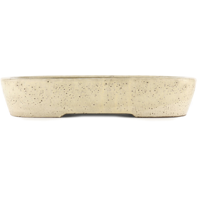 Pot à bonsaï rectangulaire blanc cassé par Shuhou - 417 x 321 x 82 mm