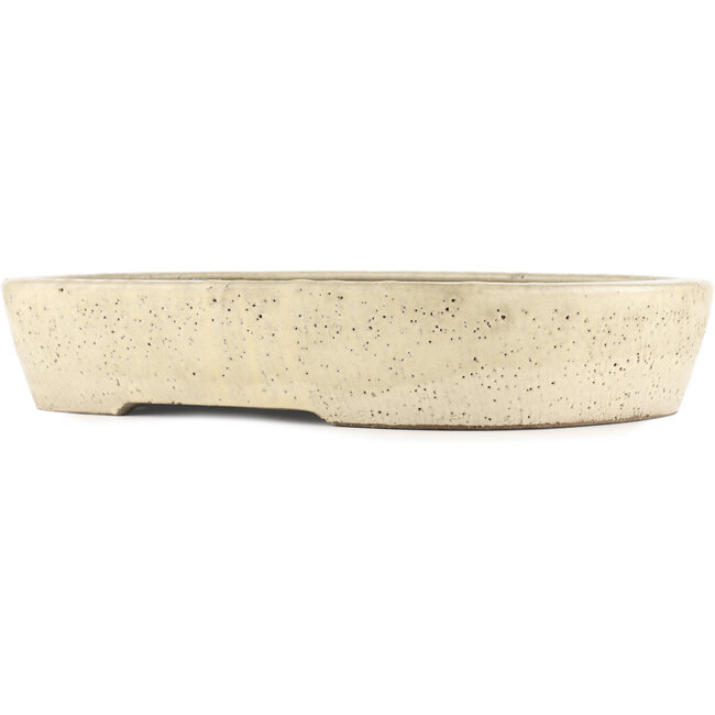 Rechthoekige gebroken witte bonsaipot van Shuhou - 417 x 321 x 82 mm