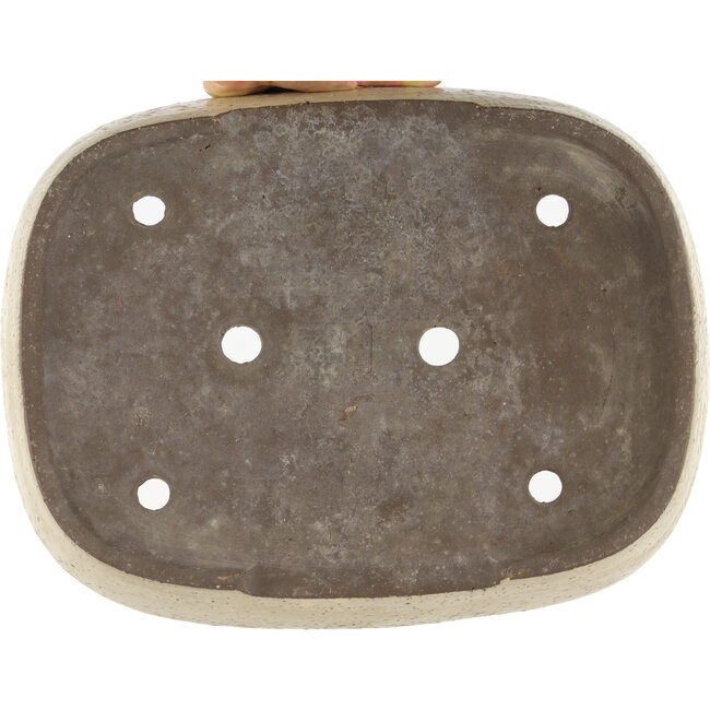 Rechthoekige gebroken witte bonsaipot van Shuhou - 417 x 321 x 82 mm