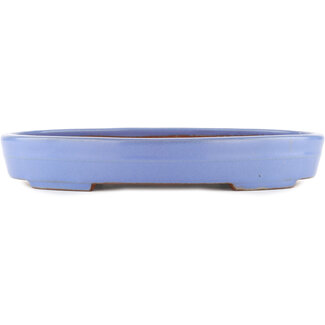 Yamafusa - Takehiko Koie 302 mm  blue bonsai pot by Yamafusa, Tokoname, Japan