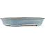 Oval blue bonsai pot by Yamafusa - 342 x 270 x 55 mm