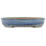 Oval blue bonsai pot by Yamafusa - 343 x 273 x 54 mm