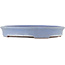 Oval blue bonsai pot by Yamafusa - 346 x 275 x 54 mm