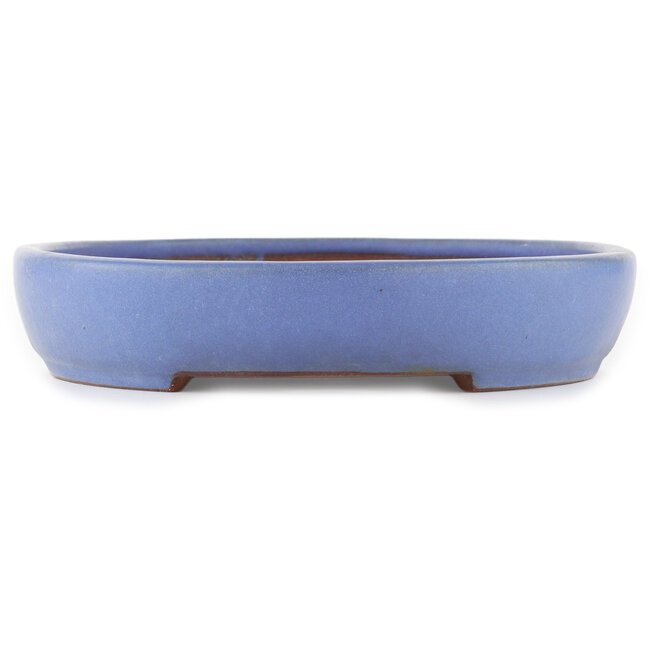 Maceta ovalada para bonsái azul de Yamafusa - 405 x 299 x 60 mm