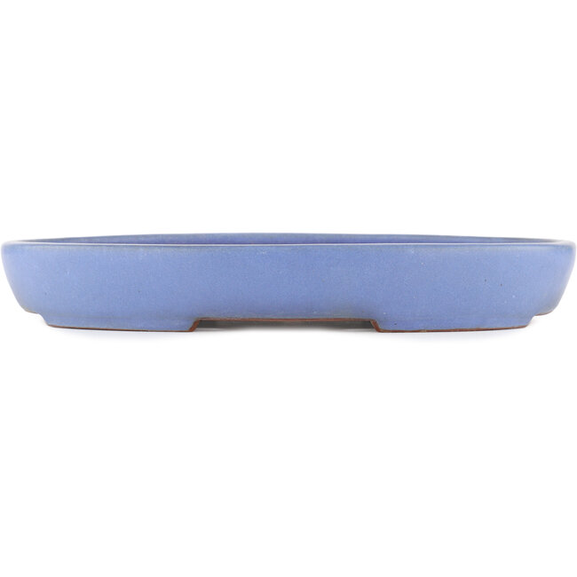 Pot à bonsaï ovale bleu par Yamafusa - 405 x 299 x 60 mm