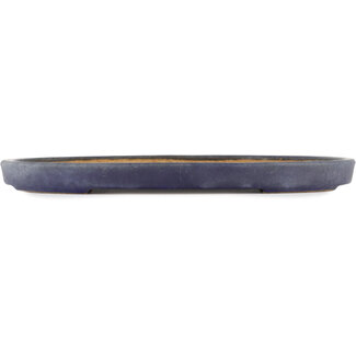 Hattori Tomoyuki 287 mm  blue bonsai pot by Hattori, Tokoname, Japan