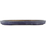 Oval blue bonsai pot by Hattori - 287 x 220 x 25 mm