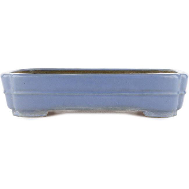 Pot à bonsaï rectangulaire bleu par Hattori - 325 x 235 x 72 mm