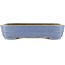 Rectangular blue bonsai pot by Hattori - 325 x 235 x 72 mm