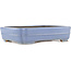 Rectangular blue bonsai pot by Hattori - 325 x 235 x 72 mm