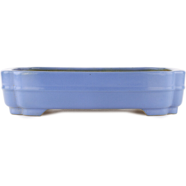 Rechteckiger blauer Bonsai-Topf von Hattori - 405 x 300 x 93 mm