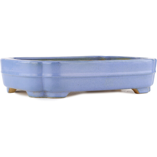 Pot à bonsaï rectangulaire bleu par Hattori - 405 x 300 x 93 mm