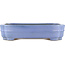 Rectangular blue bonsai pot by Hattori - 405 x 300 x 93 mm