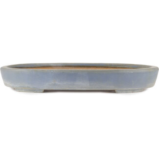 Hattori Tomoyuki 400 mm  blue bonsai pot by Hattori, Tokoname, Japan