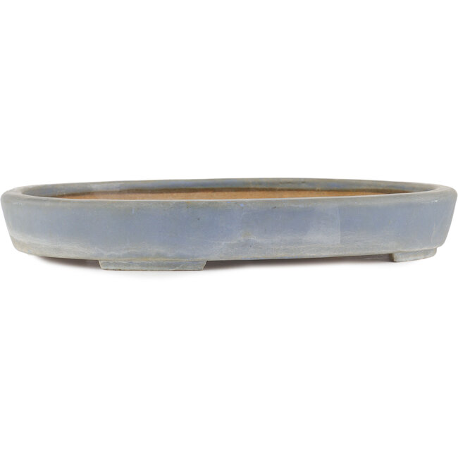 Ovale blauwe bonsaipot van Hattori - 400 x 300 x 55 mm