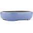 Oval blue bonsai pot by Hattori - 334 x 280 x 80 mm