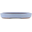 Oval blue bonsai pot by Yamaaki - 285 x 225 x 43 mm