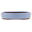 Oval blue bonsai pot by Yamaaki - 285 x 225 x 43 mm