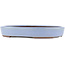 Oval blue bonsai pot by Yamaaki - 285 x 225 x 43 mm