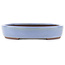 Oval blue bonsai pot by Yamaaki - 285 x 225 x 43 mm