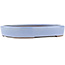 Oval blue bonsai pot by Yamaaki - 285 x 225 x 45 mm