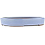 Ovaler blauer Bonsai-Topf von Yamaaki - 285 x 225 x 45 mm
