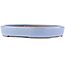 Oval blue bonsai pot by Yamaaki - 285 x 225 x 45 mm