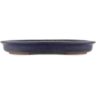 Yamaaki 340 mm  blue bonsai pot by Yamaaki, Tokoname, Japan