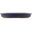 Oval blue bonsai pot by Yamaaki - 340 x 279 x 44 mm