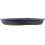 Oval blue bonsai pot by Yamaaki - 340 x 279 x 44 mm