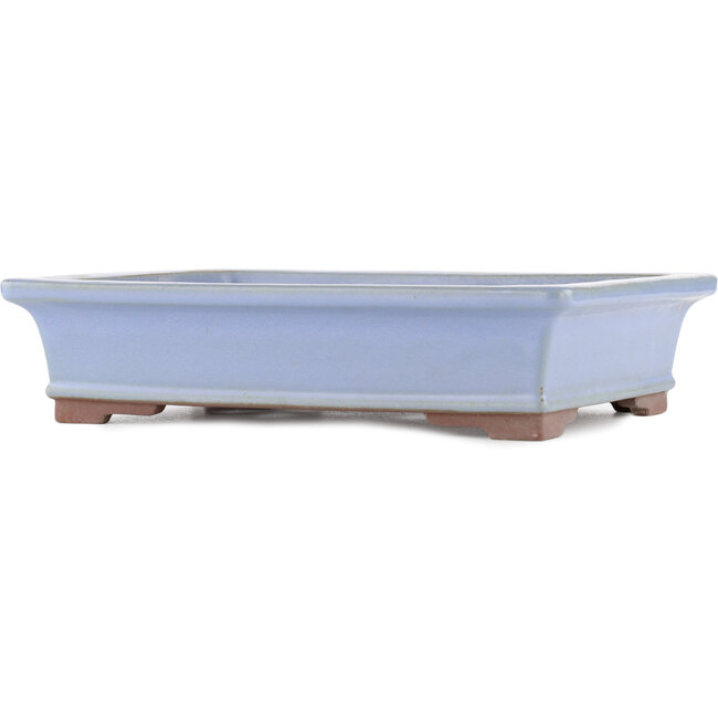 Rectangular blue bonsai pot by Yamaaki - 320 x 240 x 77 mm