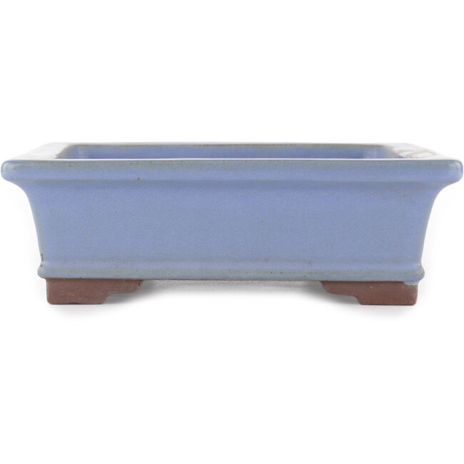 Rectangular blue bonsai pot by Yamaaki - 320 x 240 x 77 mm