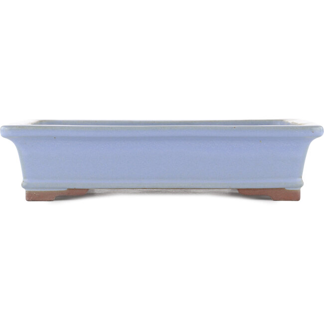 Rectangular blue bonsai pot by Yamaaki - 320 x 240 x 77 mm