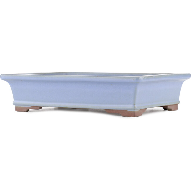 Maceta rectangular para bonsái azul de Yamaaki - 320 x 240 x 77 mm