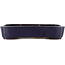 Rectangular blue bonsai pot by Yamafusa - 310 x 230 x 60 mm