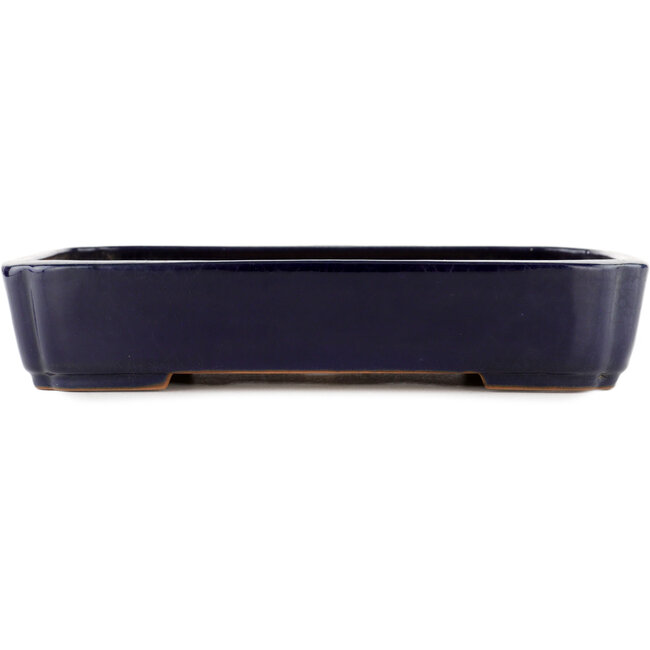 Rectangular blue bonsai pot by Yamafusa - 310 x 230 x 60 mm