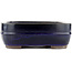 Rectangular blue bonsai pot by Yamaaki - 317 x 244 x 83 mm