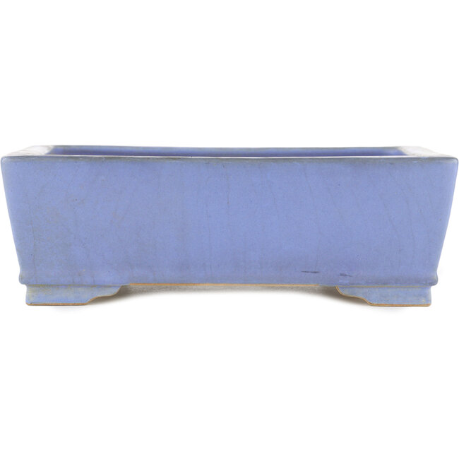 Pot à bonsaï rectangulaire bleu par Ikkou - 293 x 243 x 95 mm