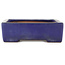 Rectangular blue bonsai pot by Yamafusa - 302 x 247 x 72 mm