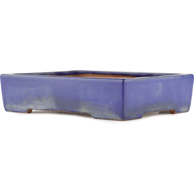 Maceta rectangular para bonsái azul de Yamafusa - 302 x 247 x 72 mm