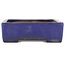 Rectangular blue bonsai pot by Yamafusa - 302 x 247 x 72 mm