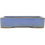 Rectangular blue bonsai pot by Shuhou - 285 x 216 x 63 mm