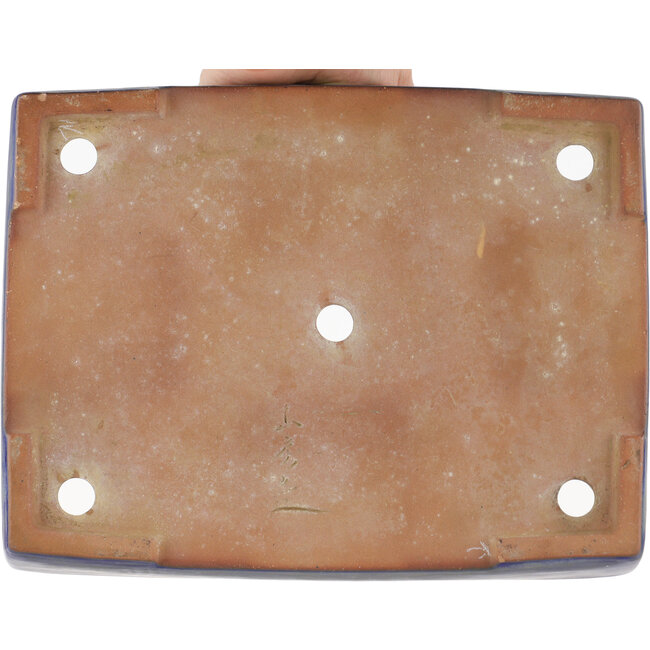Maceta rectangular para bonsái azul de Yamafusa - 302 x 247 x 72 mm