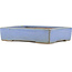 Rectangular blue bonsai pot by Shuhou - 285 x 216 x 63 mm