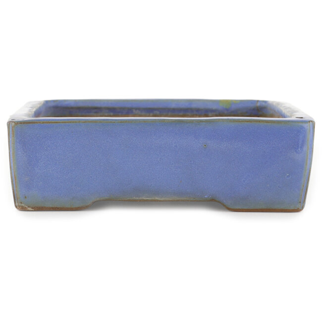 Pot à bonsaï rectangulaire bleu par Shuhou - 285 x 216 x 63 mm