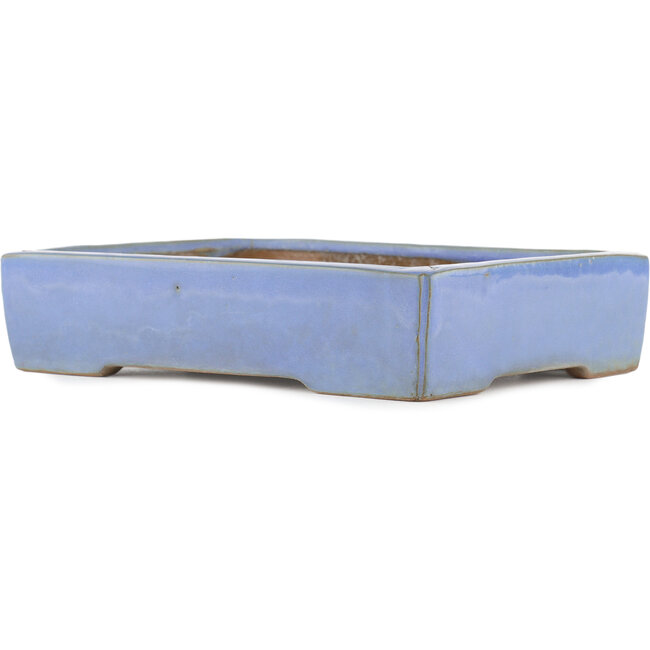 Rechthoekige blauwe bonsaipot van Shuhou - 285 x 216 x 63 mm
