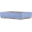 Rectangular blue bonsai pot by Shuhou - 285 x 216 x 63 mm