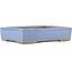 Rectangular blue bonsai pot by Shuhou - 285 x 216 x 63 mm